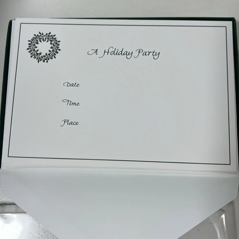 Crane Holiday Party Invitation set of 10